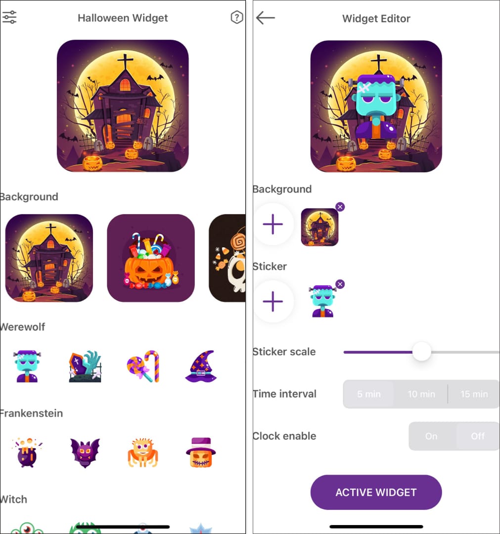 Halloween Widget.