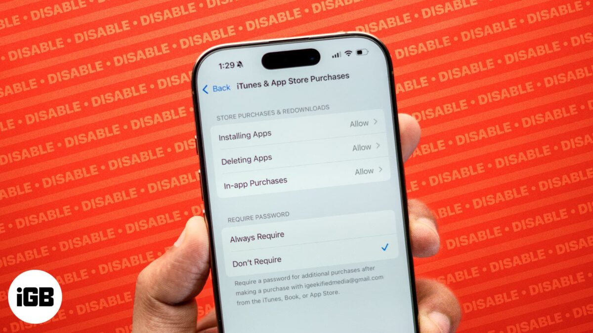How to disable in app purchases on iphone and ipad