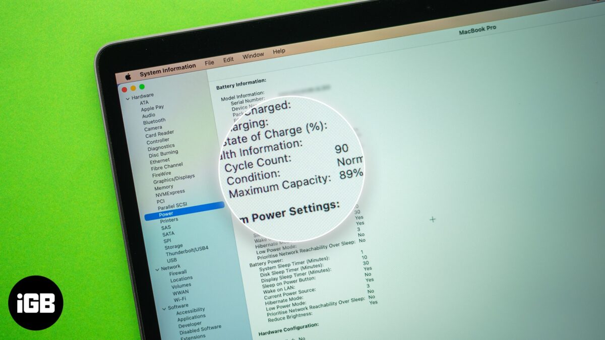 How to check macbook battery cycle count and capacity