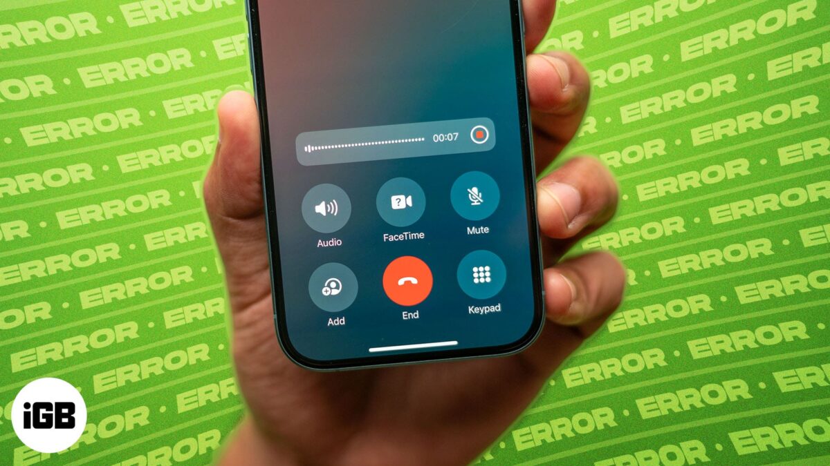 Call recording feature on an iphone