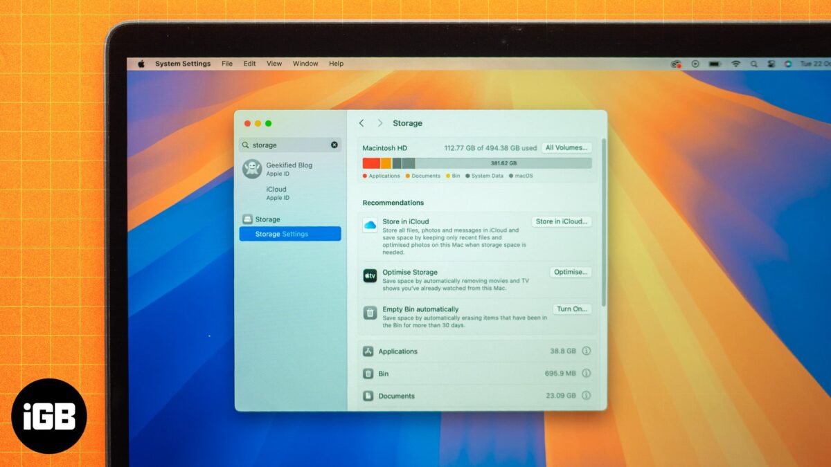 How to free up storage space on mac