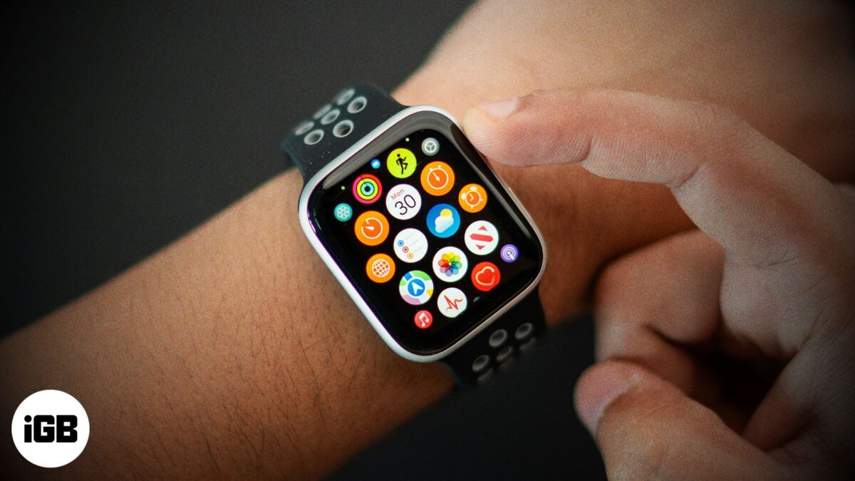 Grid view on an apple watch