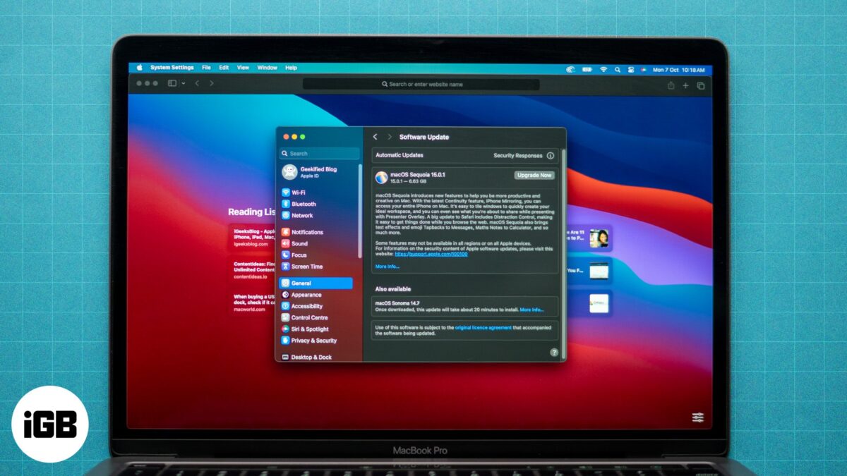 How to update safari on mac
