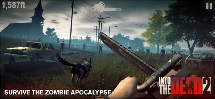 Into the Dead 2 zombie game for iPhone.