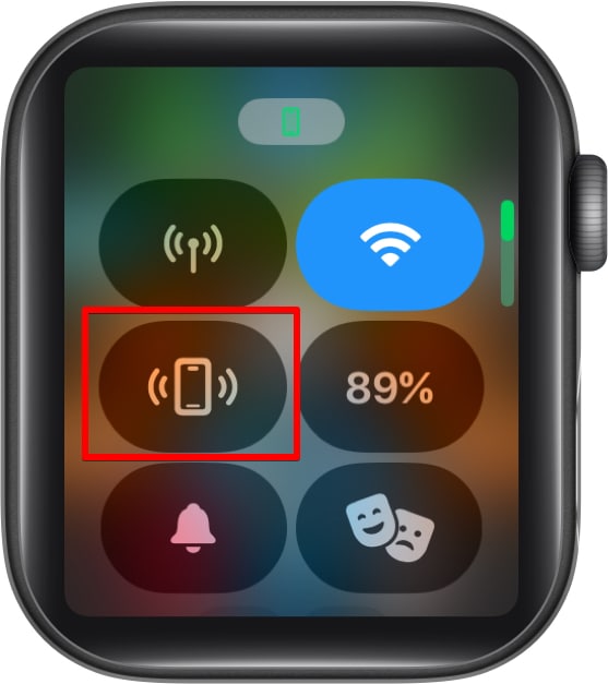 Ping iPhone icon on Apple Watch.