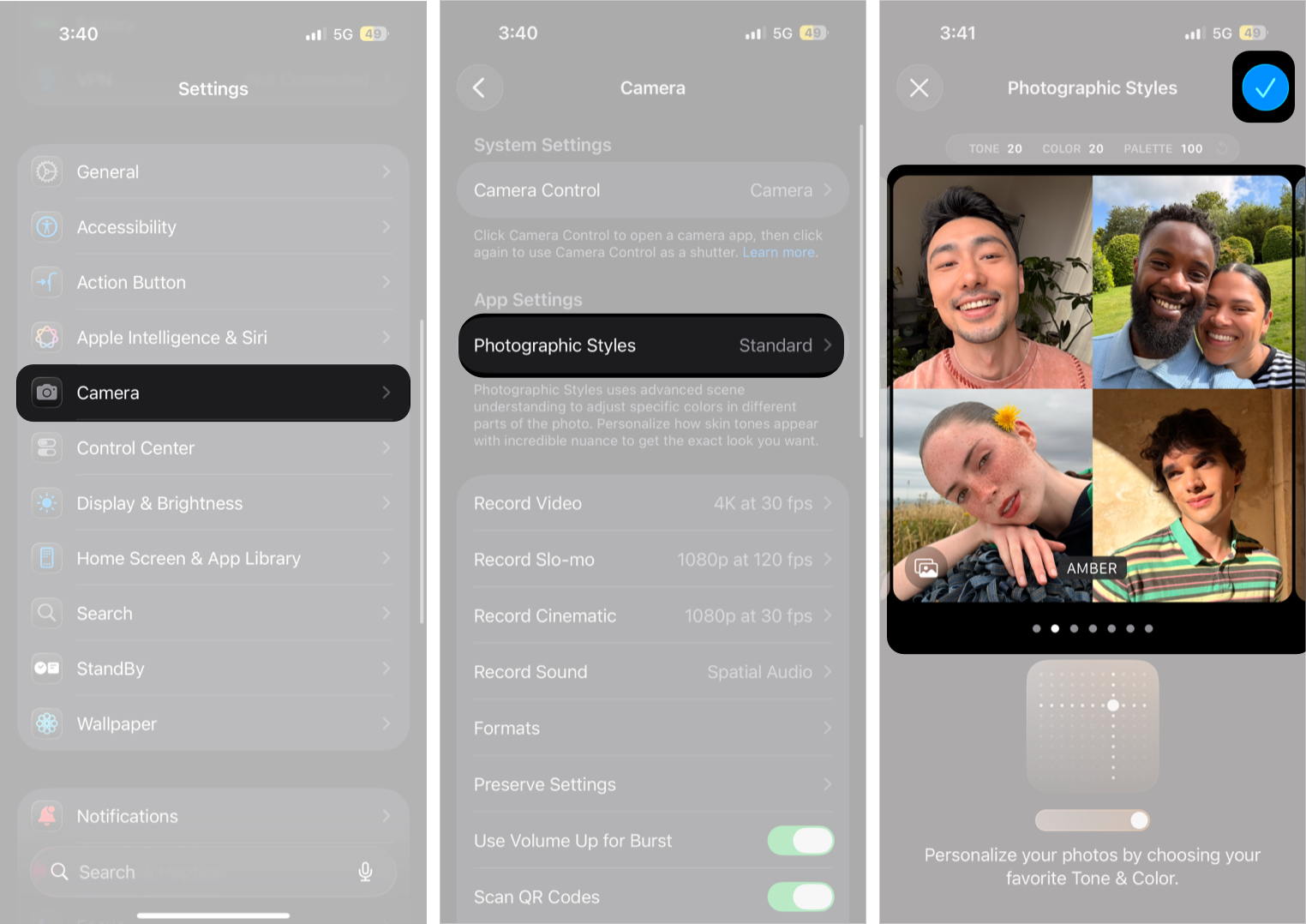 Set a Default Photographic Style