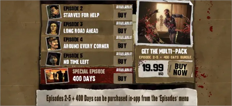 Walking Dead: The Game for iPhone.