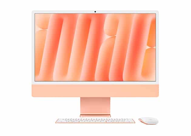 iMac M4 orange wallpaper.