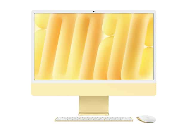 iMac M4 yellow wallpaper.