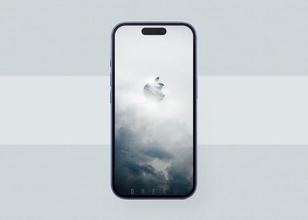Aesthetic Apple logo wallpaper.