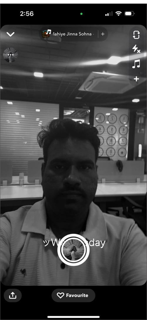 Black and White Snapchat filter.
