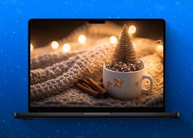 Christmas Aesthetic Mac wallpaper.