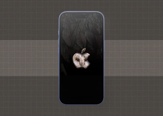 Creepy Owl Apple Logo.