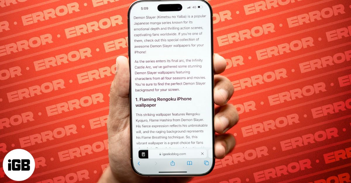 Fix Safari Not Working on iPhone and iPad
