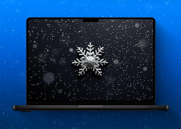 Snowflake Christmas Mac background.