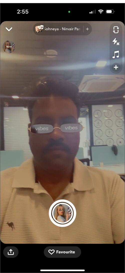 Vibes Glasses Snapchat filter.