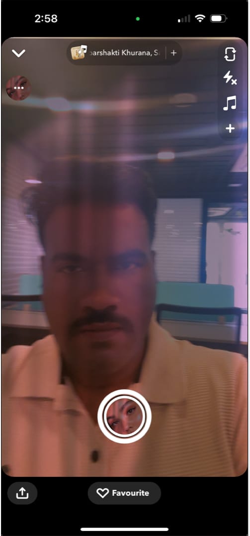 Violet Light Snapchat lens.