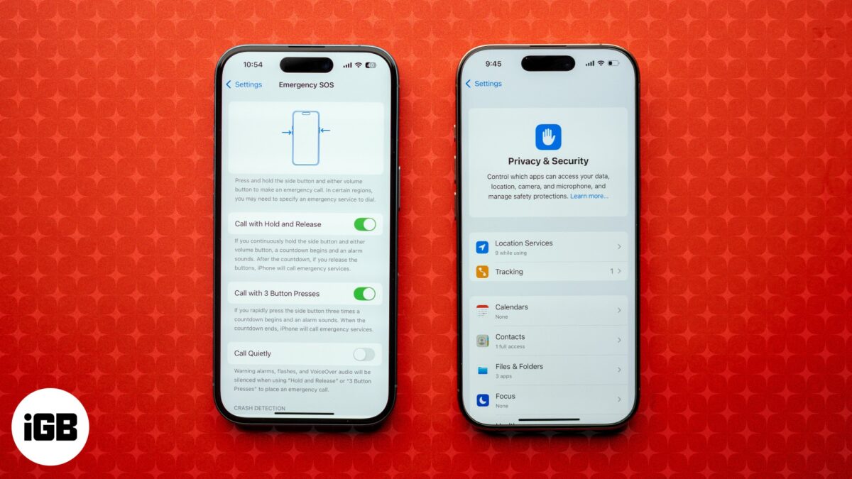 Iphone security and emergency features