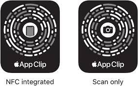 App Clip NFC tag and QR code.