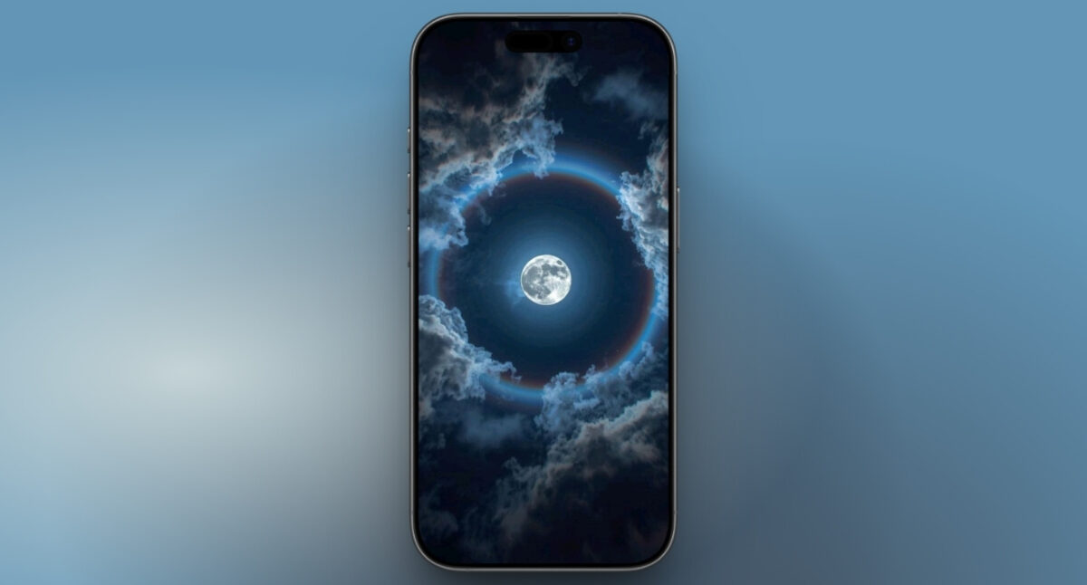 Halo moon with a cinematic glow