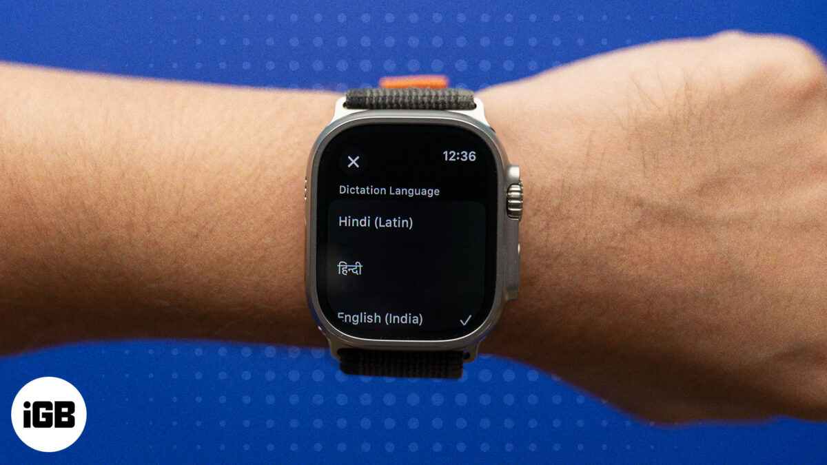 Changing the dictation language on an apple watch
