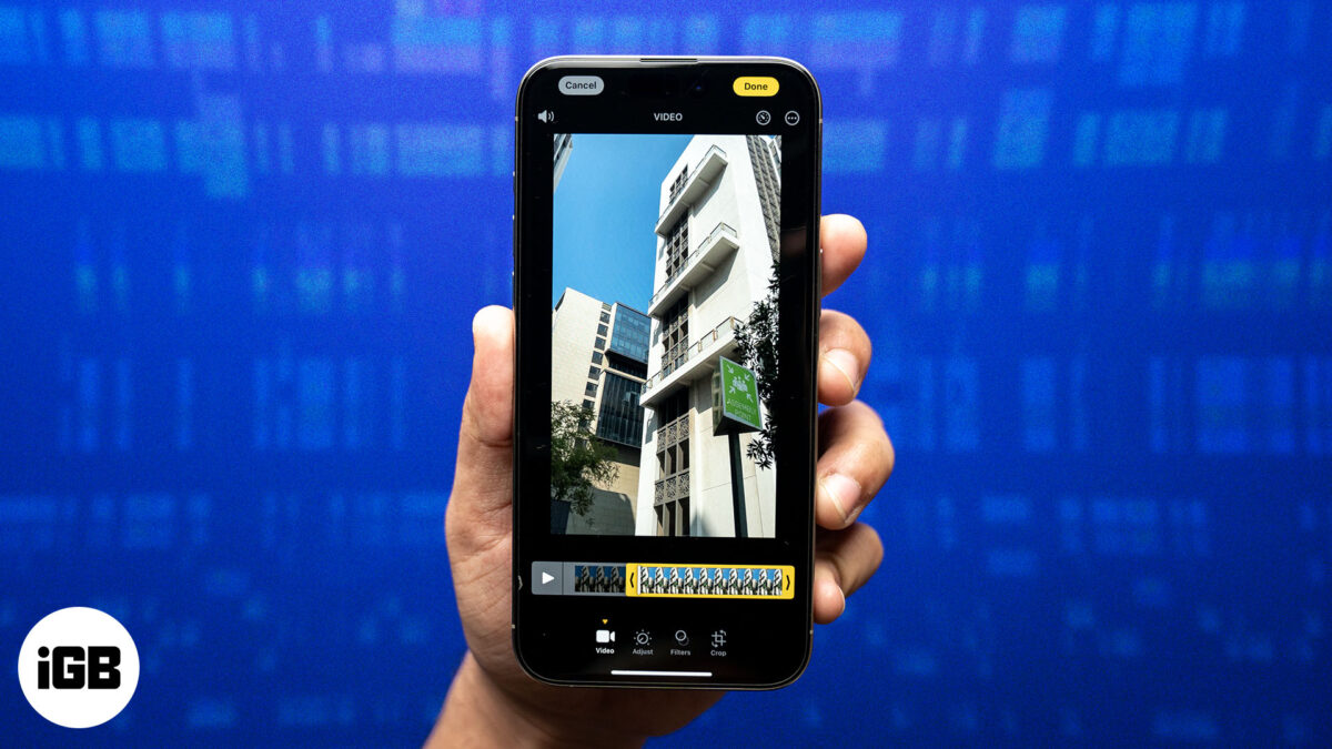 Edit videos on iphone using the photos app