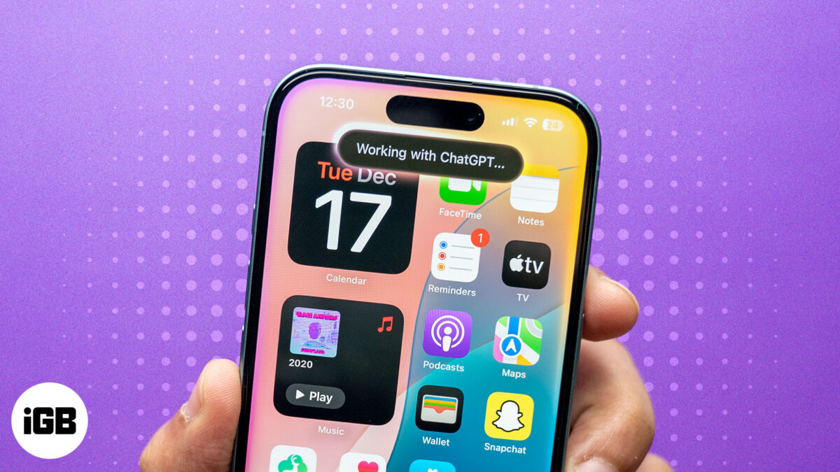 Work with chatgpt message invoked upon using chatgpt on an iphone
