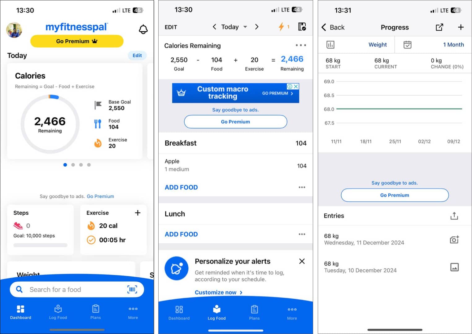 MyFitnessPal- Calorie Counter app.