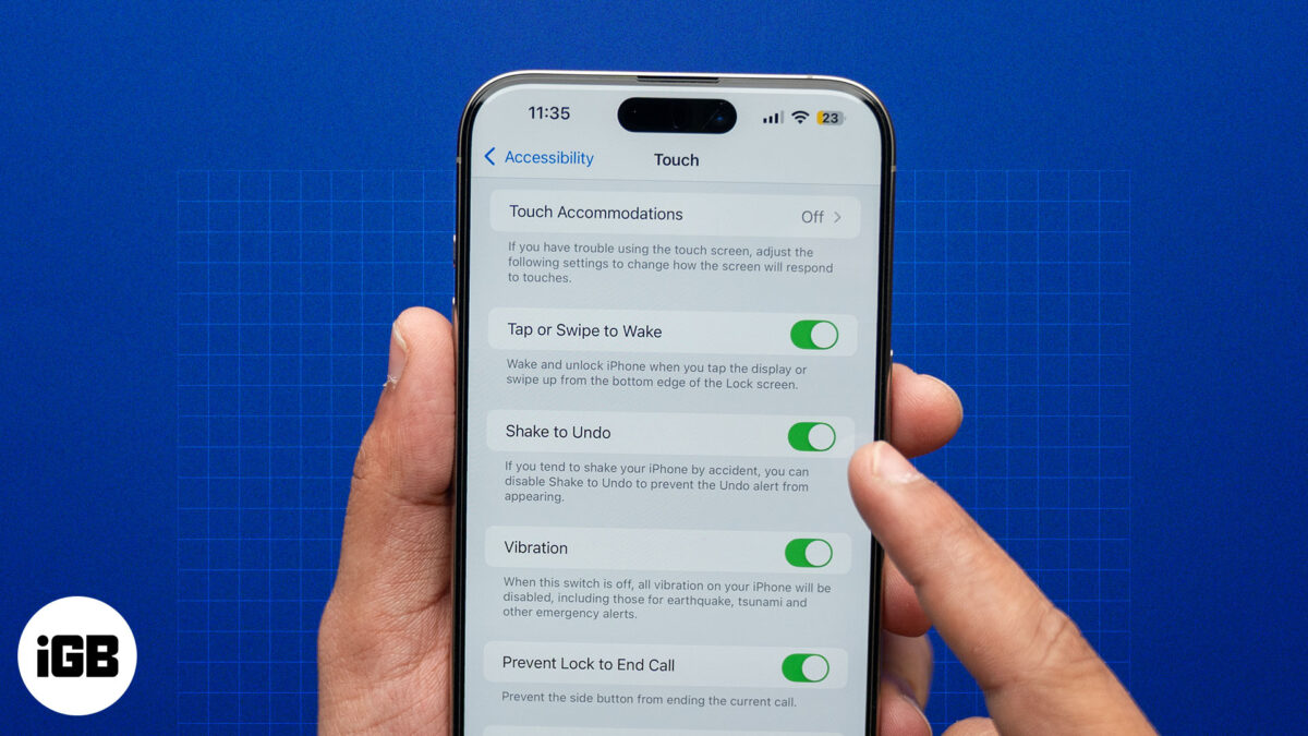 How to disable shake to undo on iphone