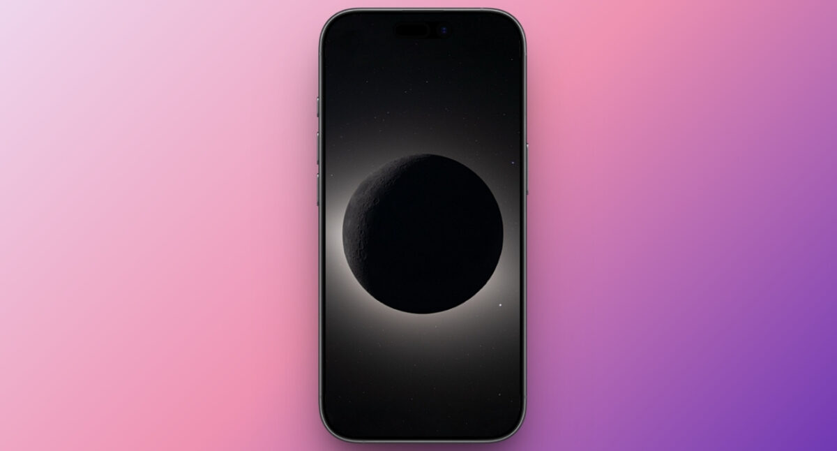 Solar eclipse over moon