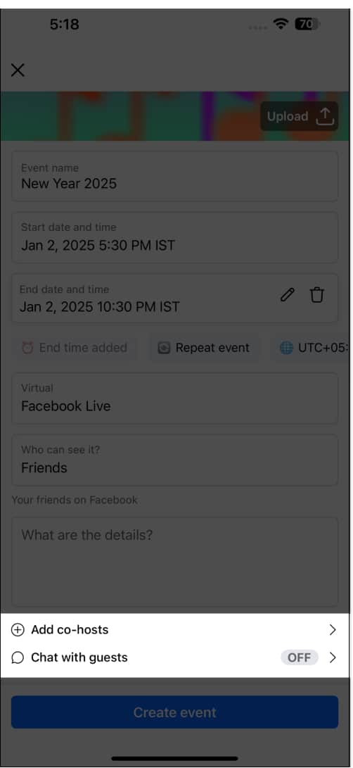 Choose Add cohosts or chat with guest option.