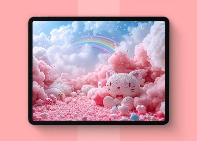 Cute Hello Kitty wallpaper for iPad.
