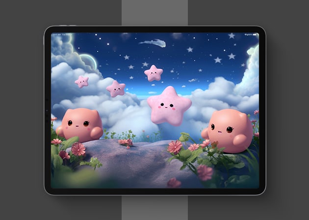 Hello Kitty galaxy art.