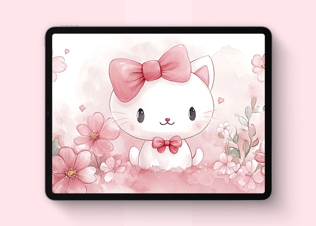 Hello Kitty Pastel Aesthetic wallpaper.