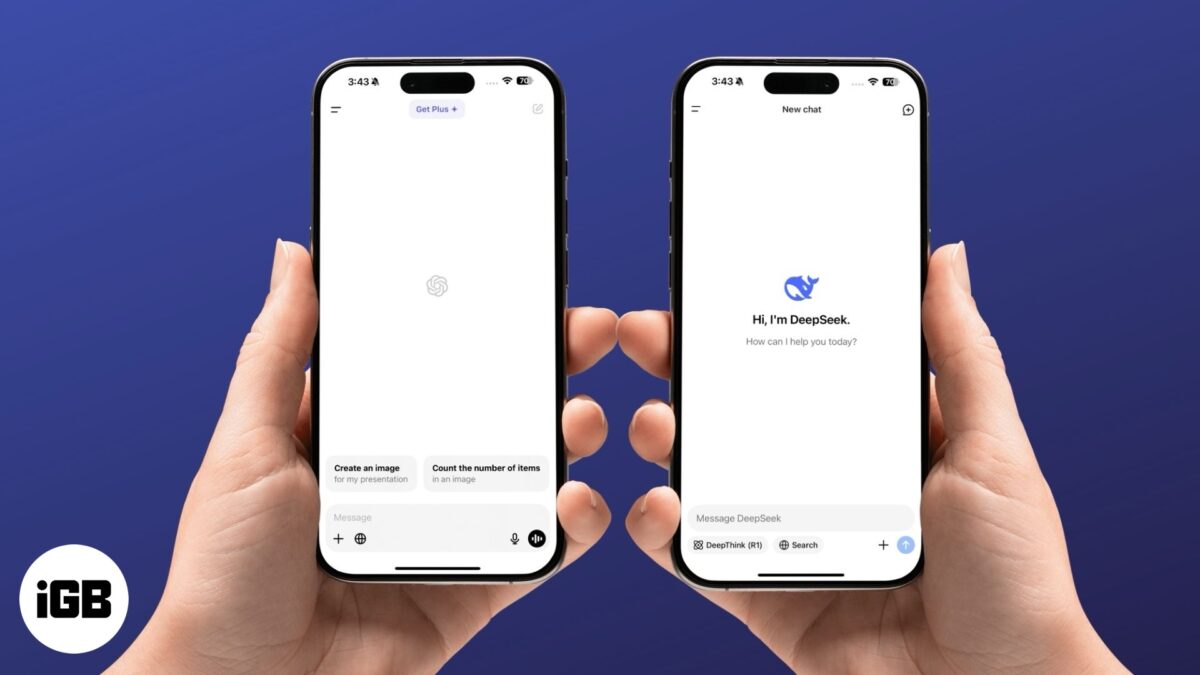 Deepseek   ai assistant vs Chatgpt iphone apps