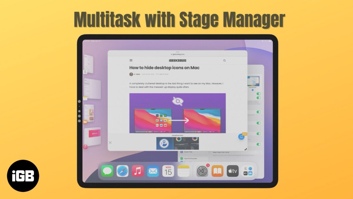 Multitask on ipad with stage manager