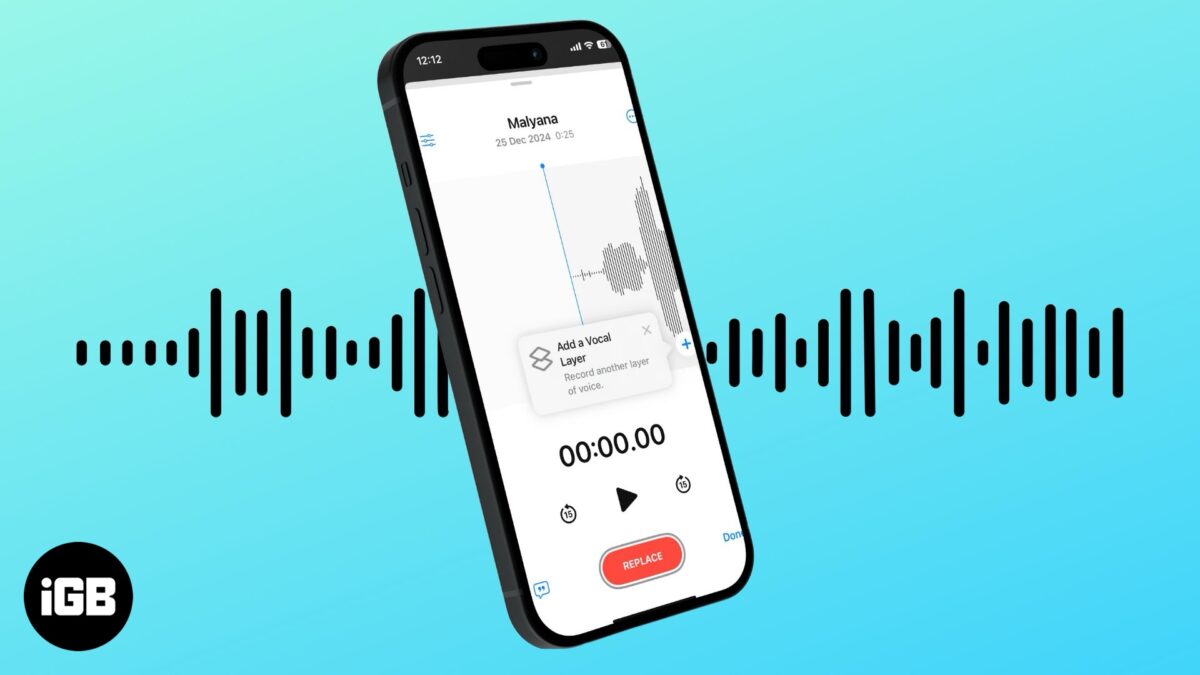 Record layered voice memos on iphone