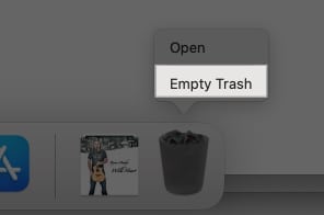Clearing Trash on MacBook.