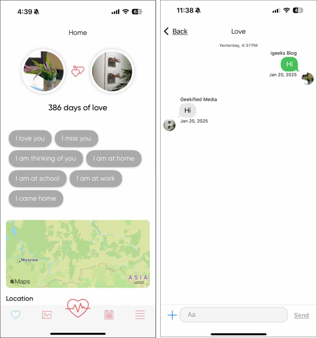 Love - App for Couples app for iPhones.