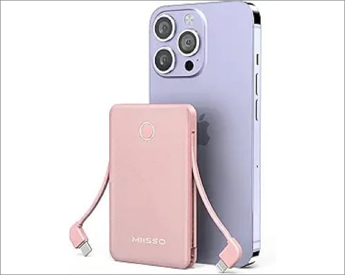 Miiso stylish and compact portable charger.