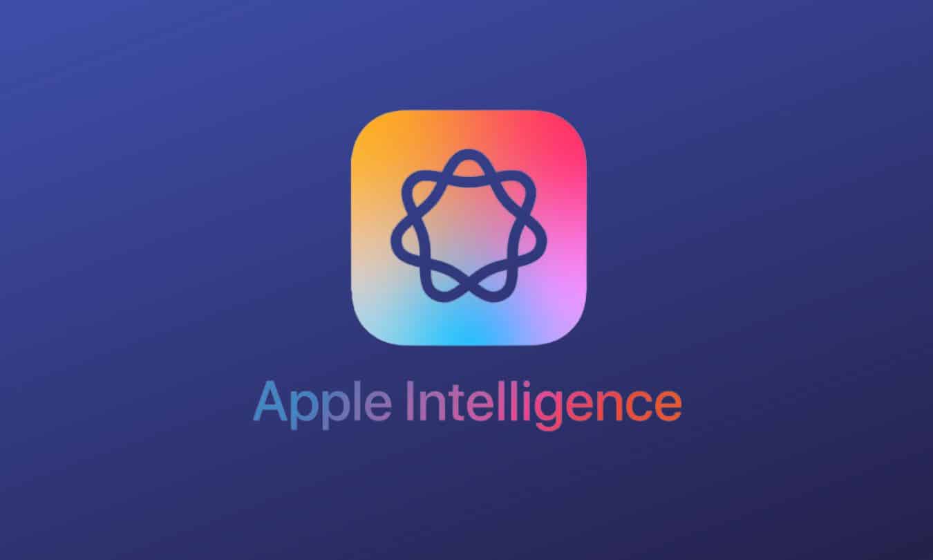 Apple Intelligence logo featuring text.