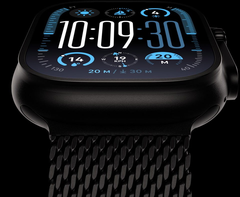 Apple Watch Ultra display.