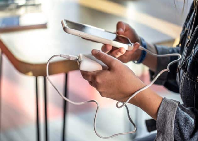 Charging your iPhone while using.