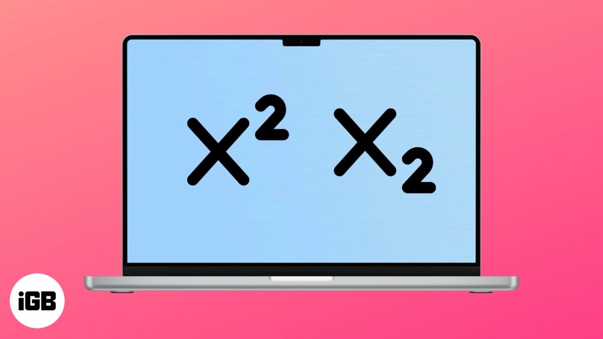 How to type superscript and subscript on mac