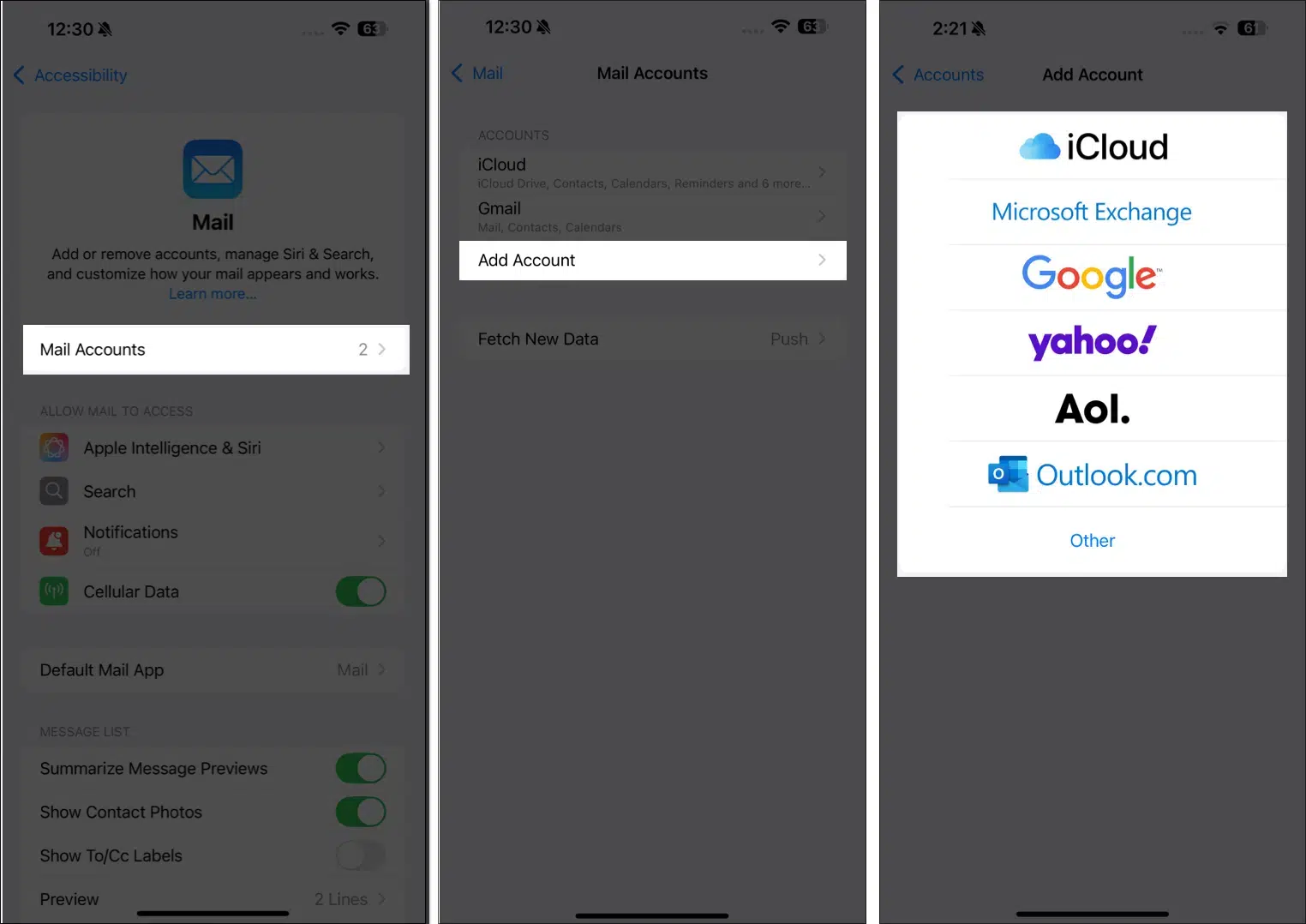 How to Fix Cannot Get Mail Error on iPhone or iPad – iGeeksBlog Select Add Mail Account to Manually