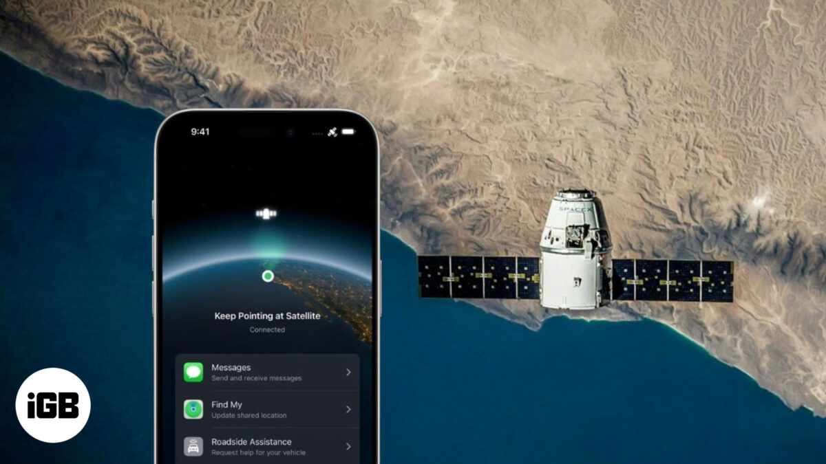 Starlink satellite connectivity on an iphone