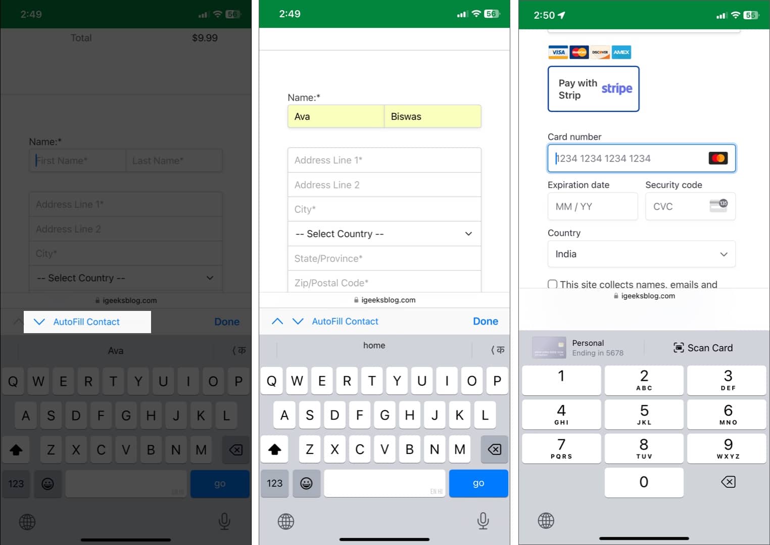 Use AutoFill in Safari and apps on your iPhone.