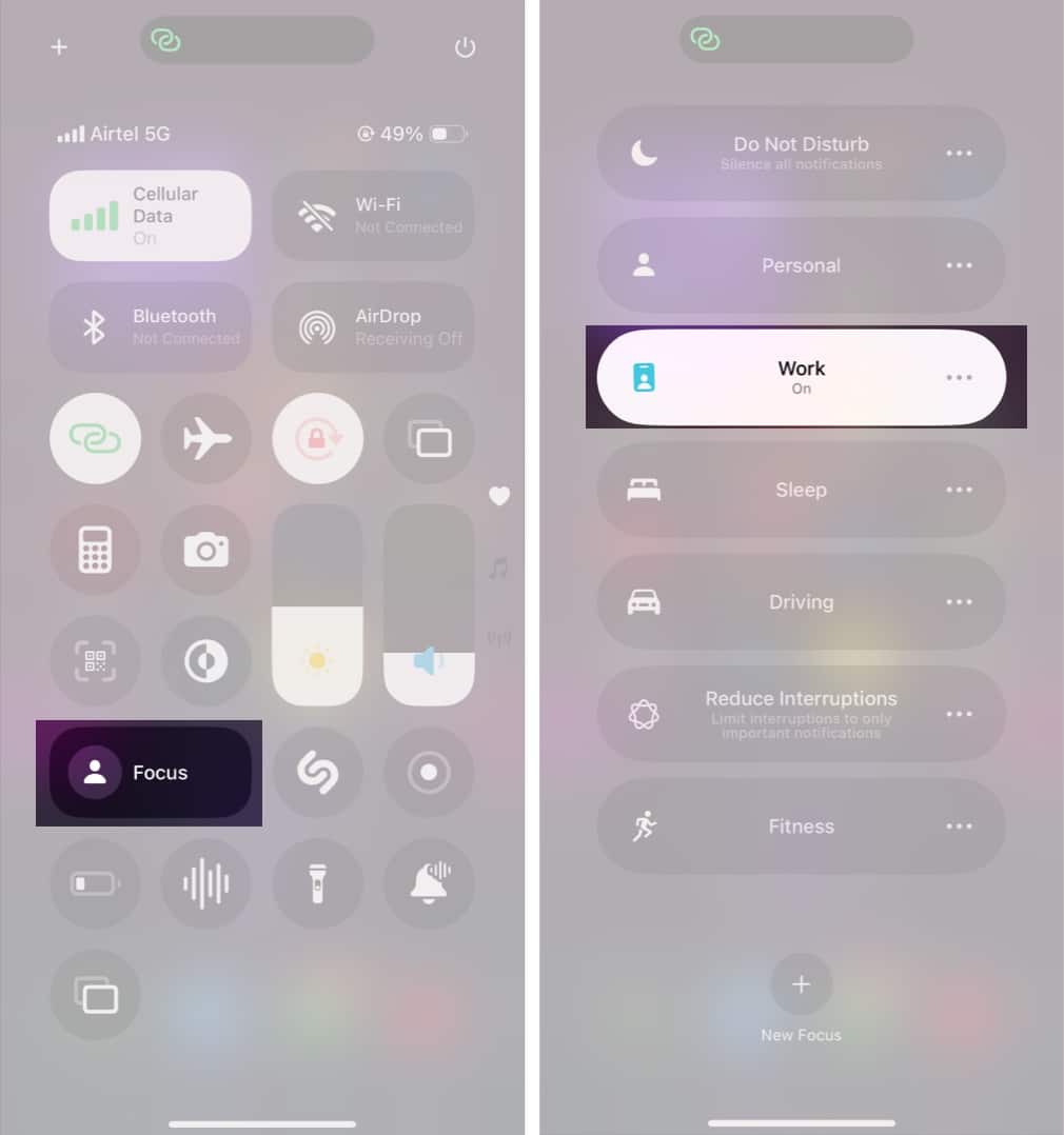 Use Focus mode to hide Read Receipts temporarily on iPhone.