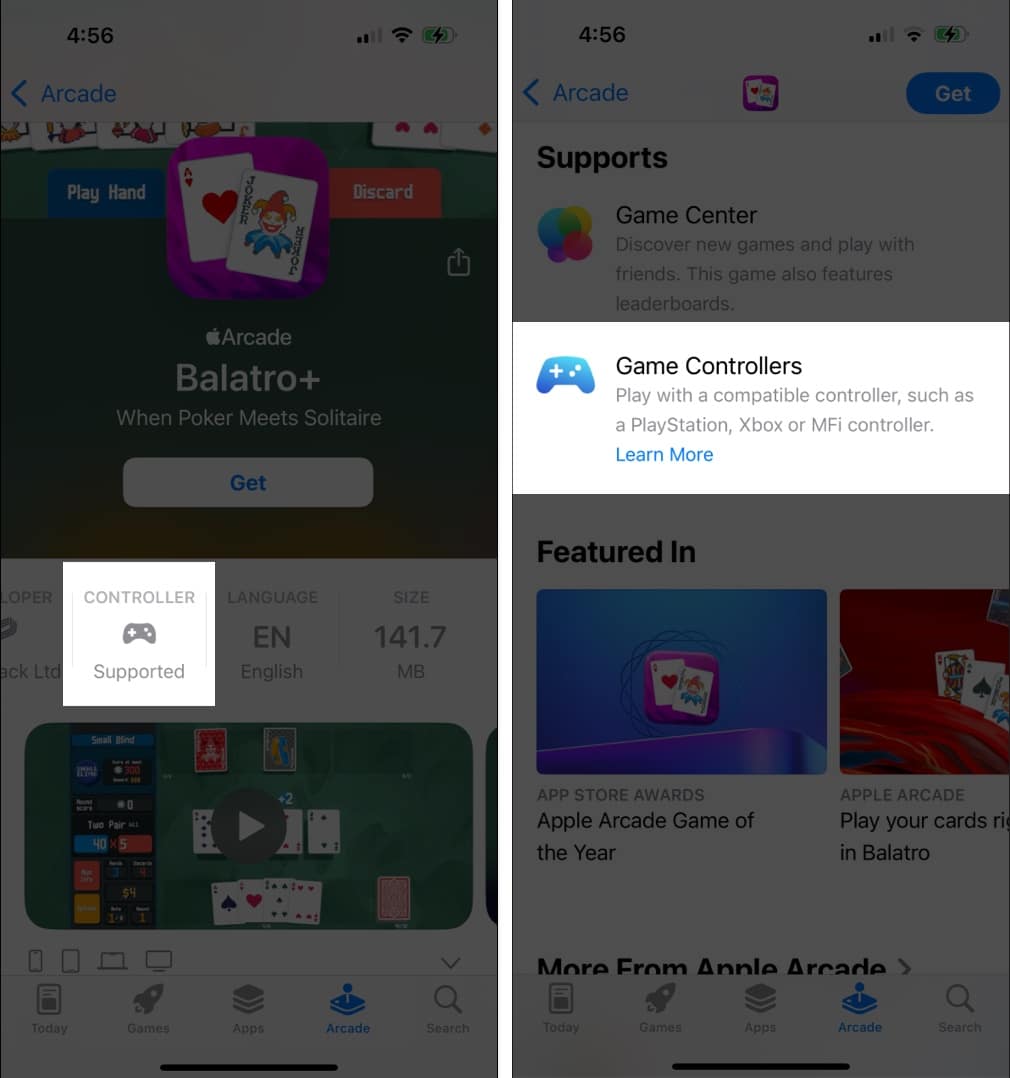 Check game details for a controller icon.