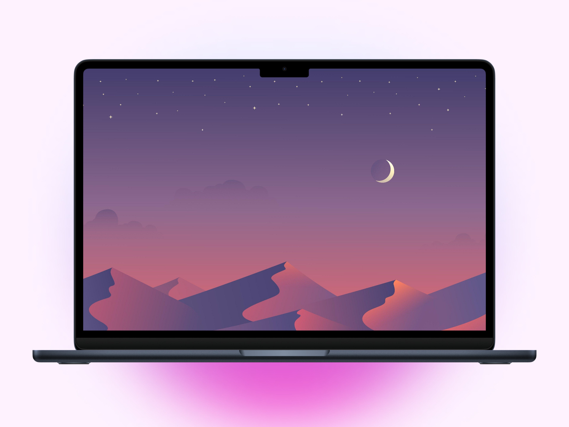 Crescent moon macbook wallpaper